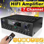 3000 W 7 kanaliga bluetooth heli v&otilde;imsusv&otilde;imendi 110 V 220 V AV v&otilde;imendi k&otilde;lar kaugjuhtimispuldiga toetab FM USB SD-kaarte