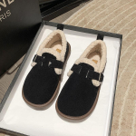 CRLAYDK 2024 Talvine Uus Naiste Slip-on Kingad Soe Pl&uuml;&uuml;s Karusnahaga Vooderdatud Sise- ja V&auml;litingimustesse Mokassiinid Korterid Mugavad Loaferid Muulid 35 gray