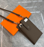 Piiri&uuml;lene Ehtsast Nahast Lit&scaron;i Mustriga Naiste Ristkandmiseks Telefoni K&auml;sikott Moodne Ja Mitmek&uuml;lgne Vertikaalne Mini &Otilde;lakott Kingikarbiga Length 11cm X Height 17cm oranž