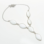 White Monalisa Handmade 925 Sterling Silver Gift Jewelry Necklace 18 e5d55