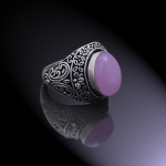 Rose Quartz Handmade 925 Sterling Silver Jewelry Ring Size 7.25 a2g66