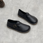 Johnature K&auml;sitsi valmistatud Ehtne Nahk Mokassiinid Vabaaja Naiste Kingad Pehme Tald Pehme Veisenahk &Uuml;hev&auml;rvilised Lamedad Kingad 37 must