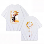 Unisex Rengoku Kyoujurou Anime T-s&auml;rk l&uuml;hikeste varrukatega vabaaja kaelusega suvine unisex top Oversized T-s&auml;rk Graafilised T-s&auml;rgid 4XL
