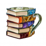 Painted Book Cup 3D Stacked Book Coffee Mug 300ml Unique Reading Atmosphere Mug Literary Collection Gifts for Book Lovers 300ML mitmev&auml;rviline