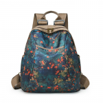 Trendikas tr&uuml;kitud kott 2025 Uus etnilises stiilis seljakott Mood maalitud tr&uuml;kitud seljakott Retro Suure mahutavusega kontrasti naiste kott