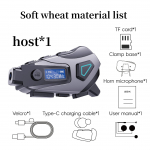 K10 Mootorrattakiivri peakomplekt 1080P Video Dashcam mootorratta salvesti juhtmevabad Moto k&otilde;rvaklapid k&auml;ed-vabad k&otilde;ned FM+Bluetooth 5.4 IPX8 veekindel Hard+Soft Mic