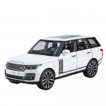 1/32 M&otilde;&otilde;tkava Land Rover Range Rover 50. Aastap&auml;ev Maastikuauto SUV S&otilde;iduk Sulamist Valatud Auto Mudel Arvuti Laua Kaunistus Kingitus Poistele valge