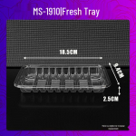 Transparent Disposable Tray for Fruits, Vegetables, and Meat - Fresh-Keeping Box Without Lid