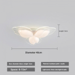 Elutoa lamp Moodne Lihtne Atmosf&auml;&auml;r Peamagamistoa lamp Kreem Tuulega Kroonlehe Toa Laelamp Diameter -3 headlamps