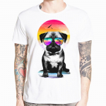 Mops Dog Life T-s&auml;rgid Moodsad l&uuml;hikeste varrukatega unisex T-s&auml;rgid T-s&auml;rgid Meeste ja naiste L