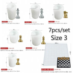 7 tk/komplekt Malet Silikoonvorm DIY K&uuml;&uuml;nla Silikoonvormid Loov &Scaron;okolaadi Kommi K&uuml;psetust&ouml;&ouml;riistad Vaik 3d Vorm Male laud Size3-Transparent