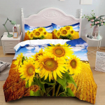 3D Lilled Ilus Tekikoti Komplekt UK &Uuml;hekohaline Kahekohaline Queen US Twin Full King Suurus Voodipesukomplekt Tekikott Voodikomplekt EU King(240x220cm)