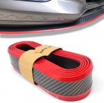 Molly Trade Esiosa Lip Spoiler Bumperi Alumine Kaitseriba Kummist Liim Carboni Stiil (S&uuml;sinik x Punane joon) punane