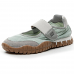 Nahast platvormiga Miu seeria igap&auml;evased Mary Jane kingad kevad 2025 uus &uuml;mmargune nina takjakinnitusega spordi- ja vabaajajalatsid naistele 39 helehall v&auml;rv