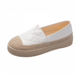 Naiste kalamehe kingad Kevad S&uuml;gis Paks Tald &Uuml;mar Nina Lamedad Mokassiinid Mood Pehme Tald Vabaaja Daamide Slip-on &Uuml;ksikud Kingad 35 valge