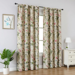 Ameerikap&auml;rane pastoraalne tr&uuml;kiga pimenduskardin luksuslikuks elutoaks, m&uuml;rav&auml;hendav tolmukindel pimenduskardin, kodused aknakardinad 1PC W100 X H160CM&Rod Pocket