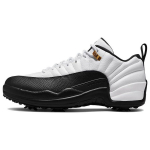 Air Jordan 12 Low Golf Taxi Unisex tossud Valge Metallik-Kuldne Must DH4120-100 38