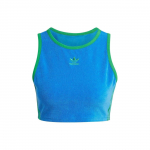 Adidas Originals L&uuml;hike Top Triibulise Br&auml;ndilogo Tikandiga Naiste Topid Sinine JH0620 XL