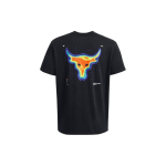 Under Armour Johnsoni sarja logoprindiga raskekaaluline treening l&uuml;hikeste varrukatega langetatud &otilde;lajoonega T-s&auml;rk meestele, must 1380855-001 L