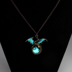 2023 Mood Retro Helendav Haldjas Draakon Helendav Ripats Kaelakee Maagiline Steampunk Peen Kingitus Toorkristall Ehted Kingitused 1pcs