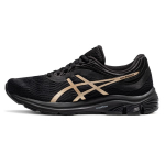 Asics Gel-Pulse 11 Mugav Kangas S&uuml;nteetiline Nahk Vastupidav Hingav Madala S&auml;&auml;rega Treening Jooksujalatsid Naiste toss Must Kuldne 1012B138-001 36