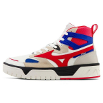 Mizuno Court Cl Mid S&uuml;nteetilisest Nahast &Uuml;mbris Libisemisvastased Kulumiskindlad Hingavad K&otilde;rged Tossud Unisex Tossud Valge Punane Sinine D1GH212604 39