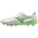 Mizuno Morelia Neo 4 Jaapan Mugavad libisemiskindlad vastupidavad jalgpallisaapad Unisex jalgpallisaapad Valge Roheline P1GA253037 43 white