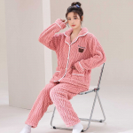 S&uuml;gis- ja talvine Coral Velvet pidžaamad Uus ka&scaron;miirist ja paksust soojast kahepoolsest sametist komplekt V&auml;ikesed l&otilde;hnavad tuulega koduriided, mida saab kanda v&auml;ljas XXL