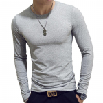 Meeste r&otilde;ivad 7 v&auml;rvi Meeste vabaaja Slim Fit &uuml;hev&auml;rvilised pikkade varrukatega O/V kaelusega puuvillased T-s&auml;rgid V neck-L hall