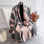 Luksuslik Talvine Sall Naistele Soe Pashmina Sall Paks Lilleline Ka&scaron;miir Tekk Paksud Sallid Daami Elegantne Poncho Reisi Bufanda 60X185cm black