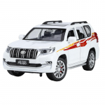 HAOCHI 1/24 Toyota PRADO Land Cruiser maastikuauto sulamist auto mudel survevalu metallist maastikuauto auto mudel heli ja valgusega laste m&auml;nguasi kingitus valge