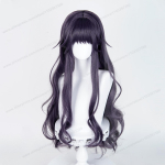 Waguri Kaoruko Cosplay S&uuml;nteetiline Parukas 90cm Pikk Lilla Hall Naise Juuksed Anime Kuumakindel Parukas as the picture-