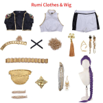 Rumi Zoey Mira Mustad &Uuml;likonnad Cosplay Kost&uuml;&uuml;m Parukas Deemonik&uuml;tt Rollim&auml;ng Kpopi Iidol Lavaline Esitus Halloweeni Karnevali R&otilde;ivad 110cm white