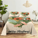 Voodipesukomplektid J&otilde;ulutr&uuml;kiga Voodilina Moedisain Kahekordne Lame Voodilina Poiste T&uuml;drukute Voodilina Komplekt Voodilinad ja Padjap&uuml;&uuml;rid 110x230cm 2pcs