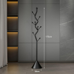 Elegantne p&otilde;randal seisev riidepuu magamistoa ja elutoa jaoks - Vertikaalne hoiulahendus must