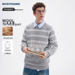 Navigare Men's Geometric Jacquard Wool Blend Sweater M
