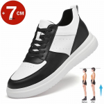 Luksuslikud meeste tossud Br&auml;nd Liftkingad Paari jaoks Peidetud kontsad Valged kingad 7CM K&otilde;rgust suurendavad kingad Naised Mehed Nahkkingad 36 must valge v&auml;rv