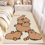 Kawaii Joonisfilm Armas Kapibaara Prindiga Vaip Ins T&uuml;druku Magamistoa Dekoor Laste Toa Ronimisp&otilde;randamatt Libisemisvastane Pehme Vaip 50X80cm