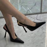 Moodsad Seksuaalsed K&otilde;rged Kontsad Naiste Sandaalid Terava Ninaga Madalad Moodsad Kingad Uued Disainer Sandaalid 2024 S&uuml;gis Elegantne Femme Zapatos 34
