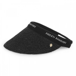Helen Kaminski M&uuml;ts50265 Cabl Bianca S&ouml;e Must Logo Visor P&auml;ikesekaitsem&uuml;ts HAT50265 CABL