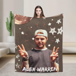 Vintage Alex Warren 2025 Tekk Kvaliteetne Soe Pehme Voodipesu Visked Talvine Dekoratiivne V&auml;litr&uuml;kiga Voodikate 30x40in