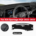 KIA SPORTAGE 5 NQ5 2022 2023 Autopaneeli Kate Matt P&auml;ikesekaitse Padi V&auml;ltige Valgustusmatt Armatuuri Vaip Kaitse Tarvikud Artificial Leather&Left Rudder