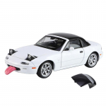 1/32 Mazda MX5 MX-5 Sulamist Valatud M&auml;nguauto Mudel Heli ja Valgusega T&otilde;mmatav Laste M&auml;nguasi Koguja S&uuml;nnip&auml;evakingitus valge