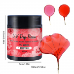 100ml UV DIP VAIKLIIM Lilledele L&auml;bipaistev Liim K&otilde;rgl&auml;ikega Ultraviolettkiirgusel K&otilde;venev Kristallide Valmistamine Vedel Ehete Valmistamine punane