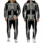 Halloween Cosplay Skeleton Splanchna 3D All Over Print T&otilde;mblukuga dressid Meeste kapuutsiga p&uuml;ksid 2 tk Komplekt T&auml;navar&otilde;ivaste kost&uuml;&uuml;mid 6XL