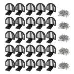 25 tk metallist katuse lumet&otilde;kked kruvidega Lumet&otilde;rjevahend Lihtne paigaldus Talveilm Lumet&otilde;ke 25 pcs black