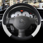 for Citroen Jumpy Dispatch SpaceTourer 1994~ 9 Colors Car Steering Wheel Cover PU Leather Non-slip Auto Accessories O shape Black