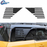 2pcs Rear Side Window n Flag Decal Sticker Vinyls for Bronco Sport +