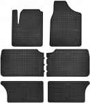Dywaniki samochodowe gumowe do: Volkswagen Sharan I minivan 7 osobowy (1995-2010) - czarne, dopasowane