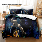 Shangri-La Frontier Voodipesukomplekt &Uuml;heinimese Twin T&auml;iskasvanu Full Queen King Suurusega Voodikomplekt Laste Magamistuba Tekikoti Komplektid Anime Voodilina Komplekt EU Single(135x200cm)